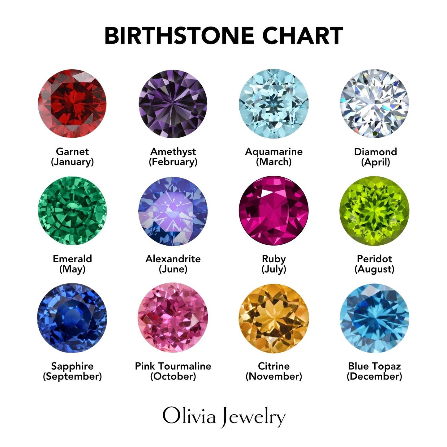 1-8 Heart With Birthstone Bracelet